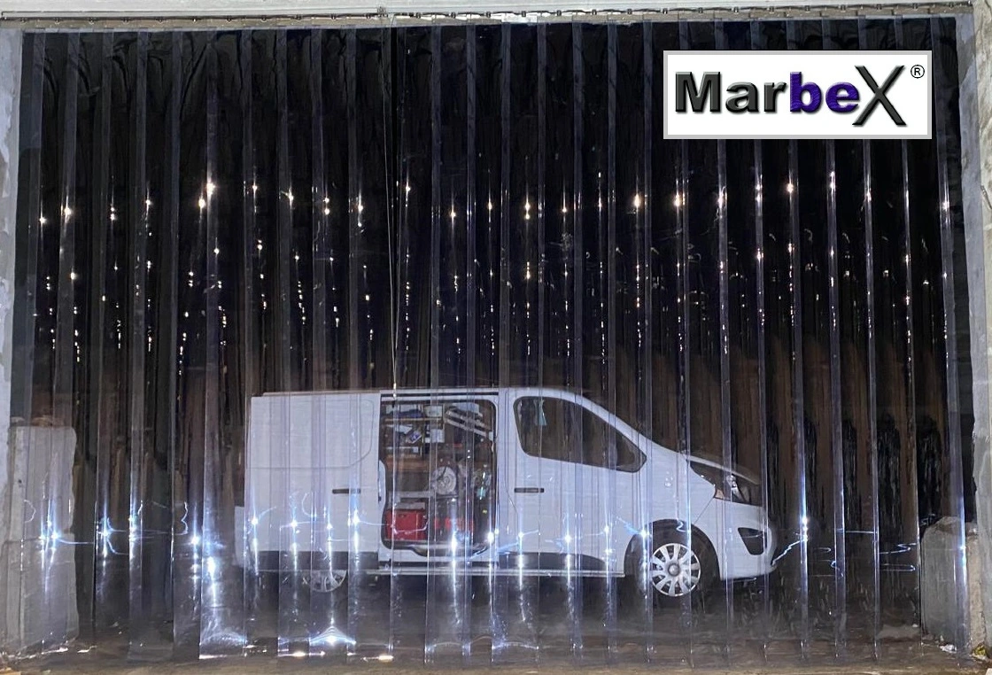 Maß PVC Streifenvorhang verschiebbar mit Marbex Scherensystem in Hessen