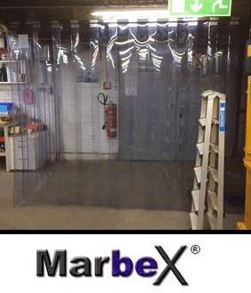 Marbex® Kühlhaus Tiefkühlhaus Vorhang Streifen Lamelle PVC Plastik Kühlzelle NEU 