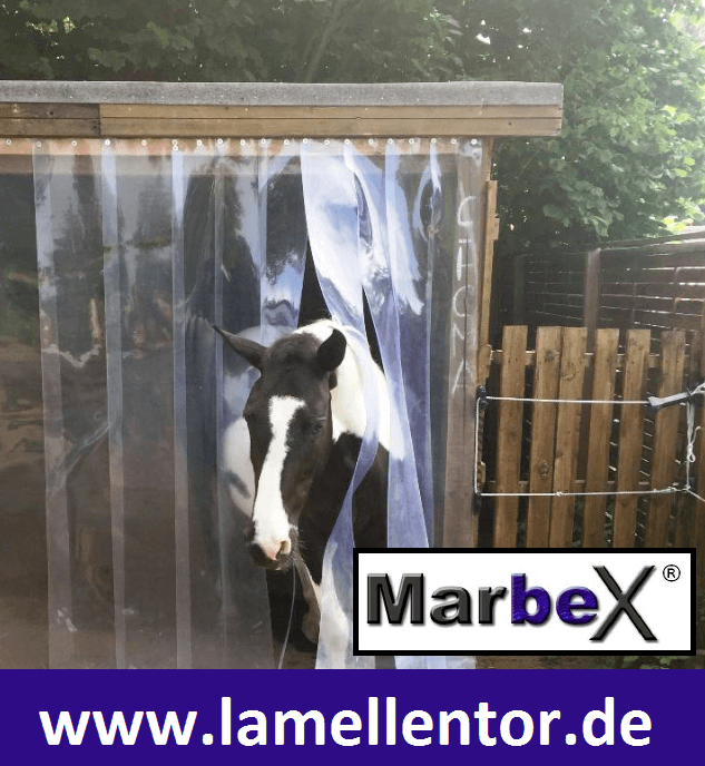 PVC Lamellenvorhang Pferd, Streifen, Lamellen