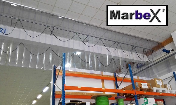 PVC Vorhang Industrie Transparent Dach daschräge Hallendach mit Kran