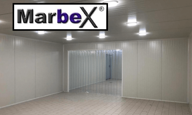 Marbex® Kühlhaus Tiefkühlhaus Vorhang Streifen Lamelle PVC Plastik Kühlzelle NEU 