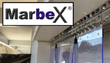 PVC Streifenvorhang Aufhangsystem von Marbex® aus Edelstahl