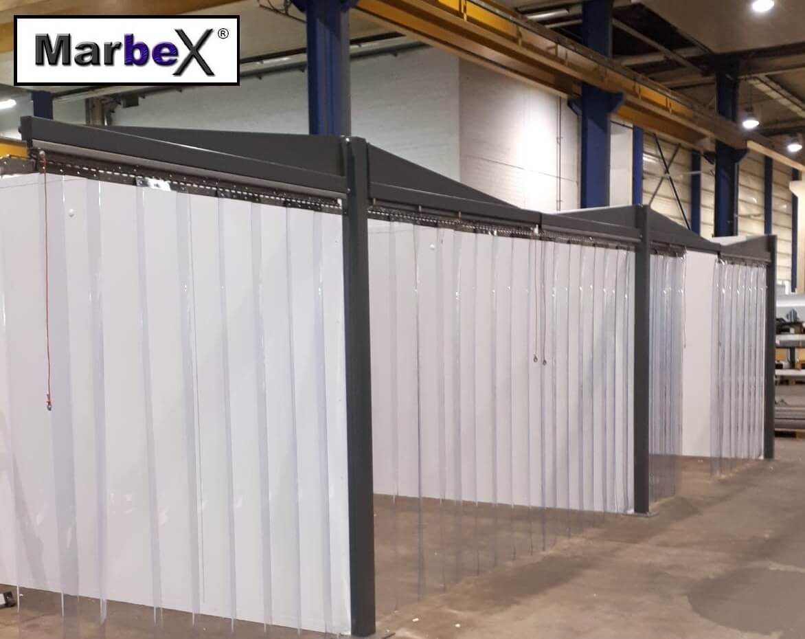 Streifenvorhang Industrie Marbex® aus PVC Lamellen, inkl. Montage