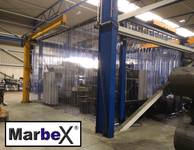 PVC Lamellenvorhang, Streifenvorhang Industrie, Industrievorhang von Marbex® 